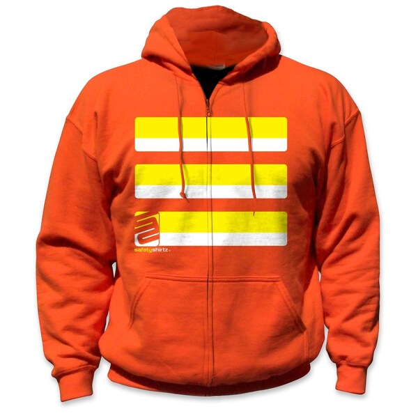 Basic High Visibility Hoodie, Orange, 2XL